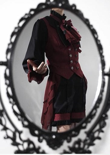 【受注予約7/11まで】Evil Twins Red 皇子系 ブラウス・ベスト・マント・パンツ【4点購入で10%オフ】