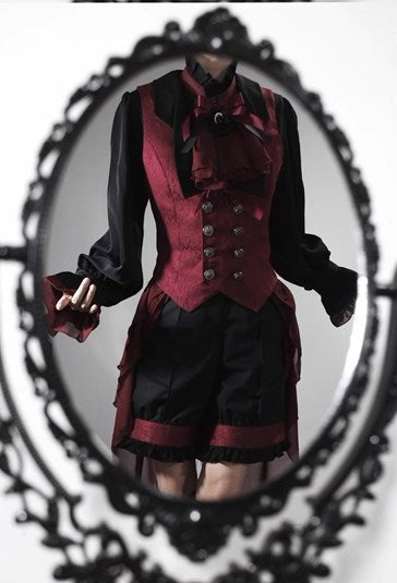 【受注予約7/11まで】Evil Twins Red 皇子系 ブラウス・ベスト・マント・パンツ【4点購入で10%オフ】