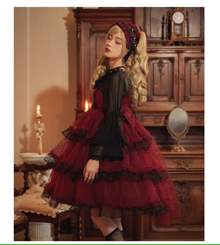 Maiden's Holiday Pearl Puff Jumper Skirt All 6 Colors