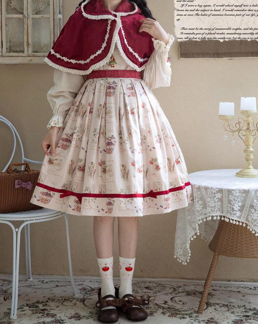 [Pre-order] Forest Encyclopedia Print Jumper Skirt