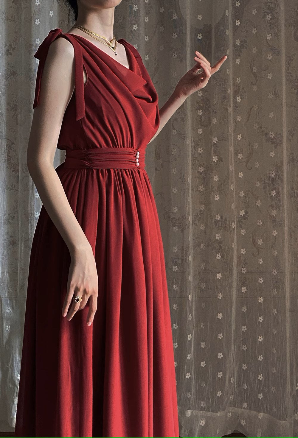 【予約販売】Elegance Greek ドレープジャンパースカート