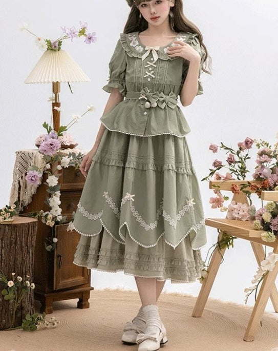 [Sale period ended] PEACH TREE gradation skirt
