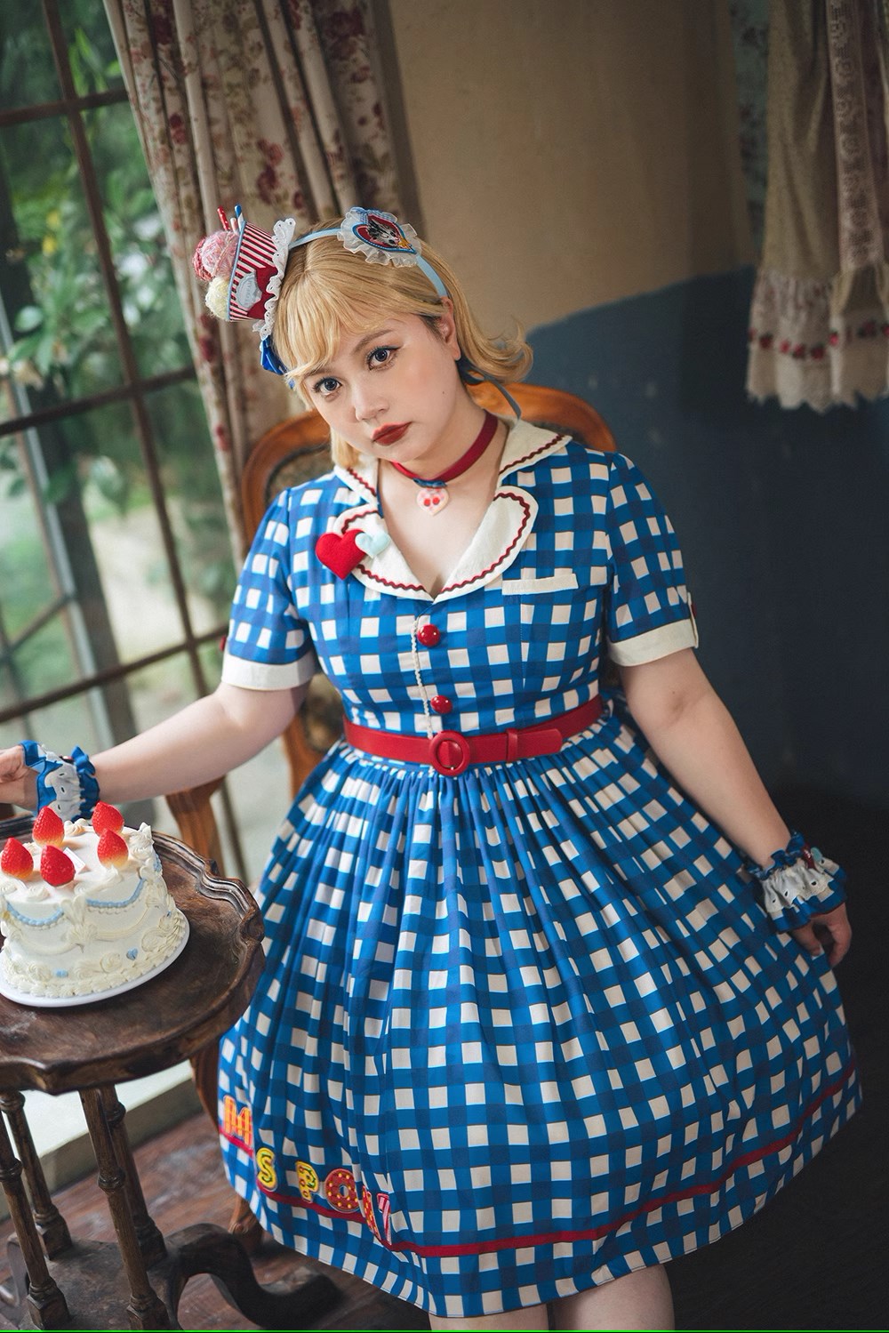 [Pre-order] Sweet Kitty Retro Cafe Style Dress