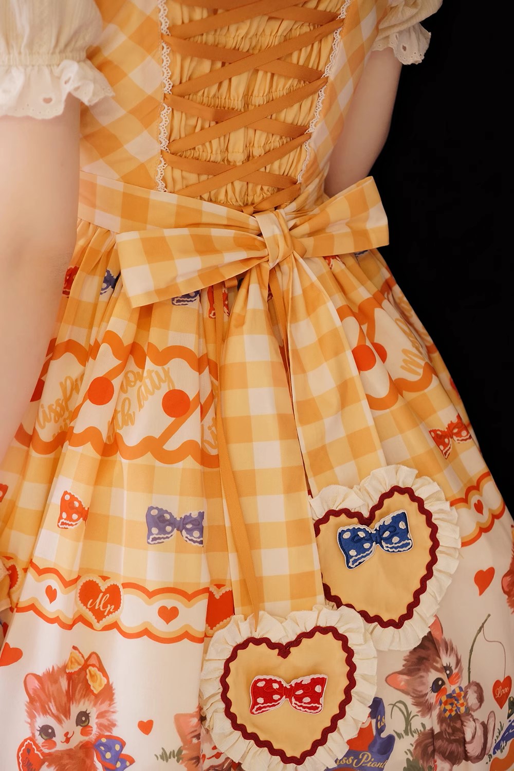 【販売期間終了】Sweet Kittyレトロフライングスリーブジャンパースカート