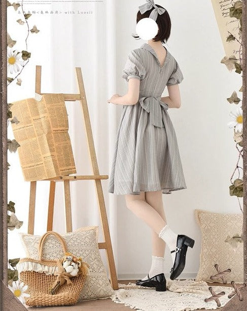 [Pre-order] Forest Gallery Retro Elegant Dress with Ribbon Hair Accessory Type 3