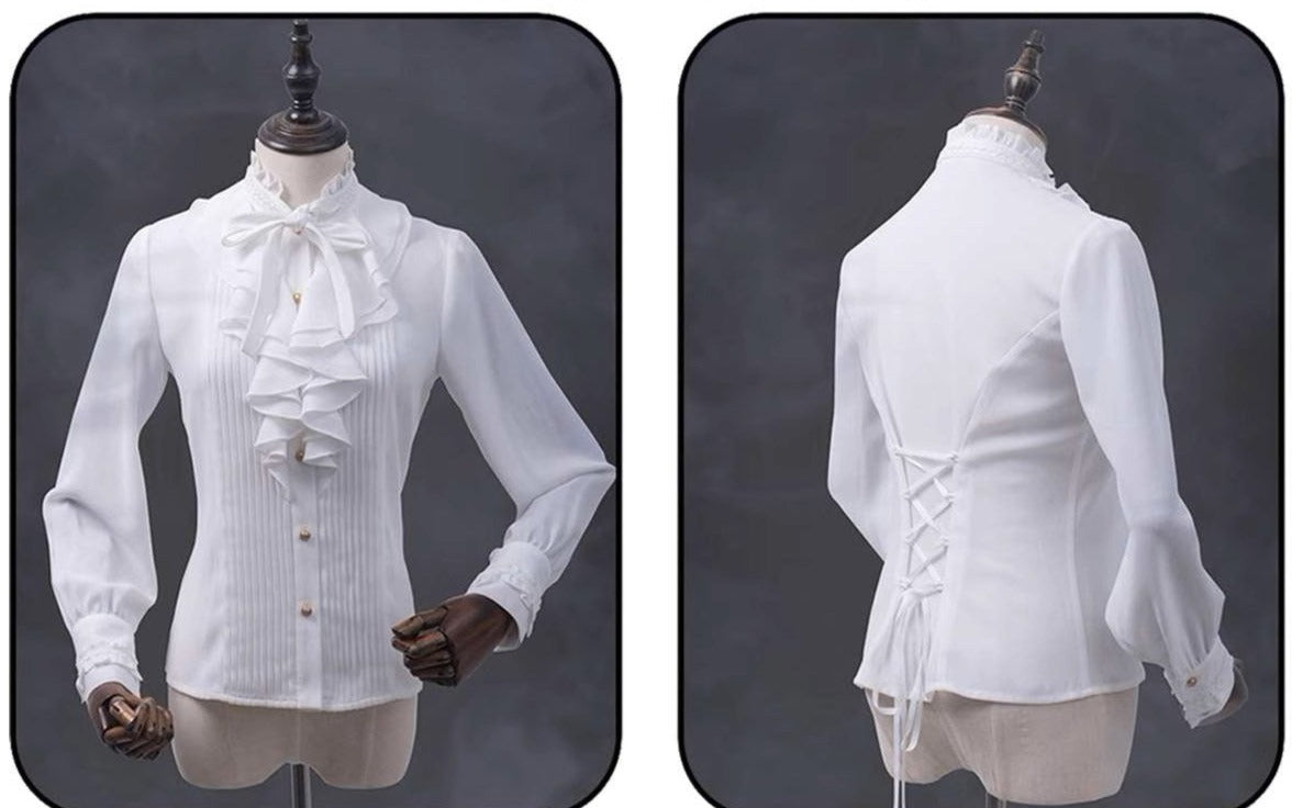 [Sale period ended] Rose Heart jabotie blouse