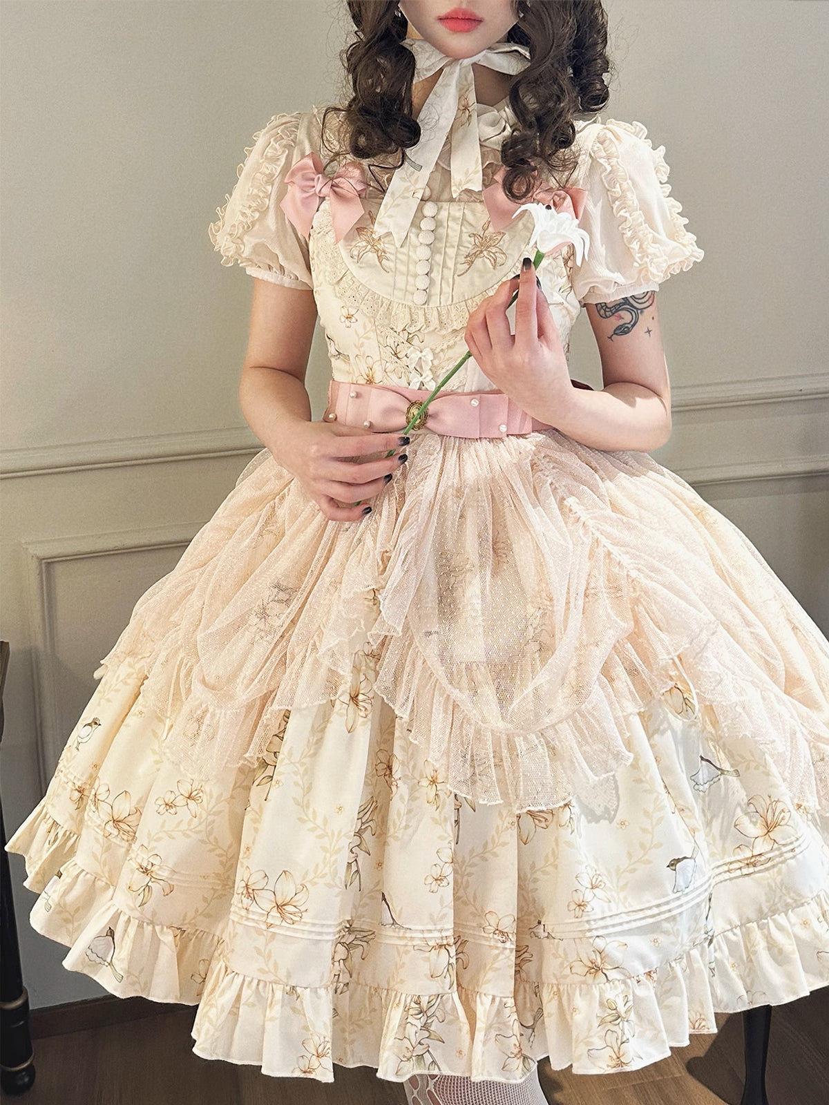[Resale/Pre-orders available until 2/3] Lily and Wind Jumper Skirt with Mesh Veil