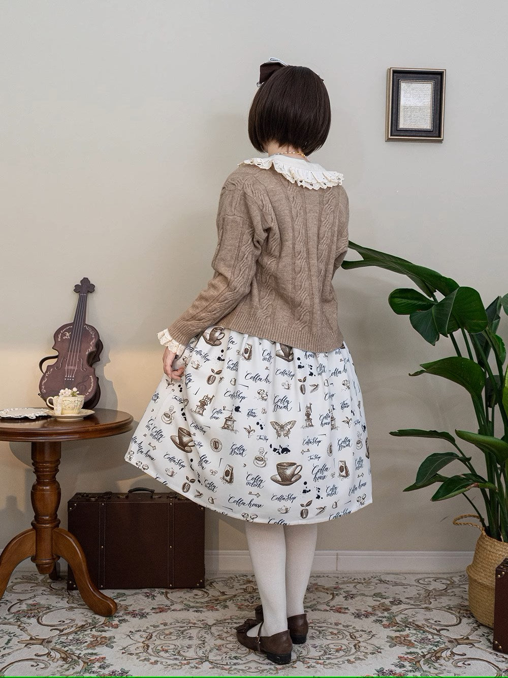 【予約販売】Caramel Latte Sweet レトロガーリースカート