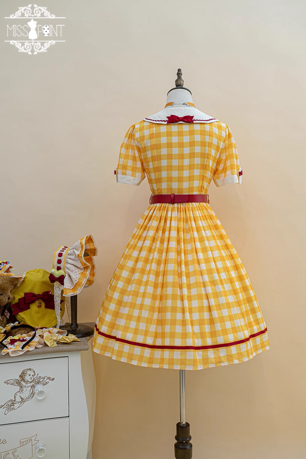 [Pre-order] Sweet Kitty Retro Cafe Style Dress