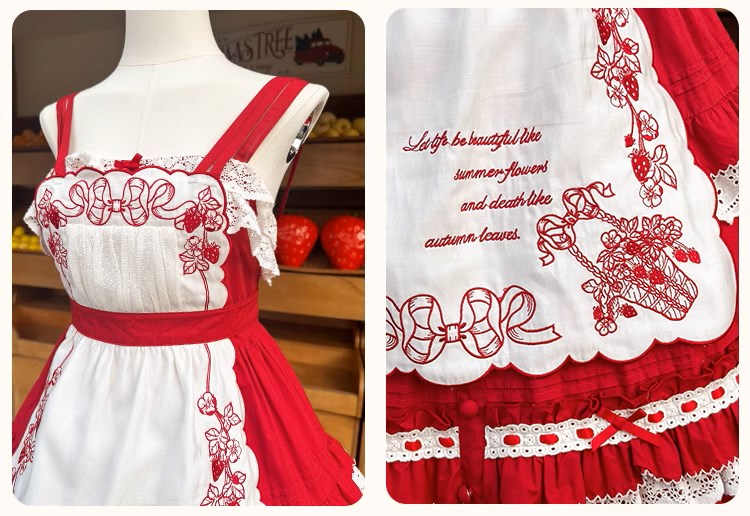 Strawberry Basket Jumper Skirt
