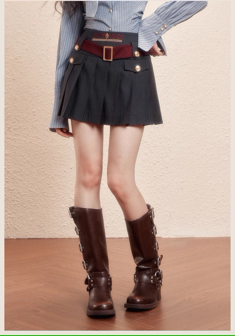 [Pre-order] Hogwarts School of Witchcraft and Wizardry Metal Button Miniskirt