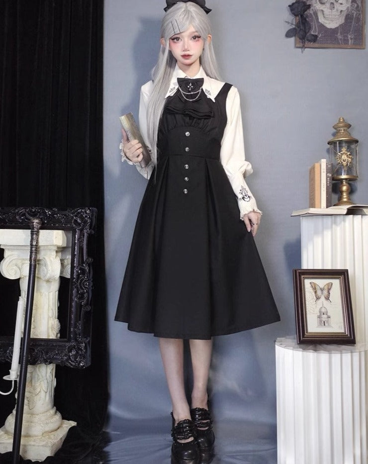 Night Raven Magic blouse, pants, jumper skirt, cape