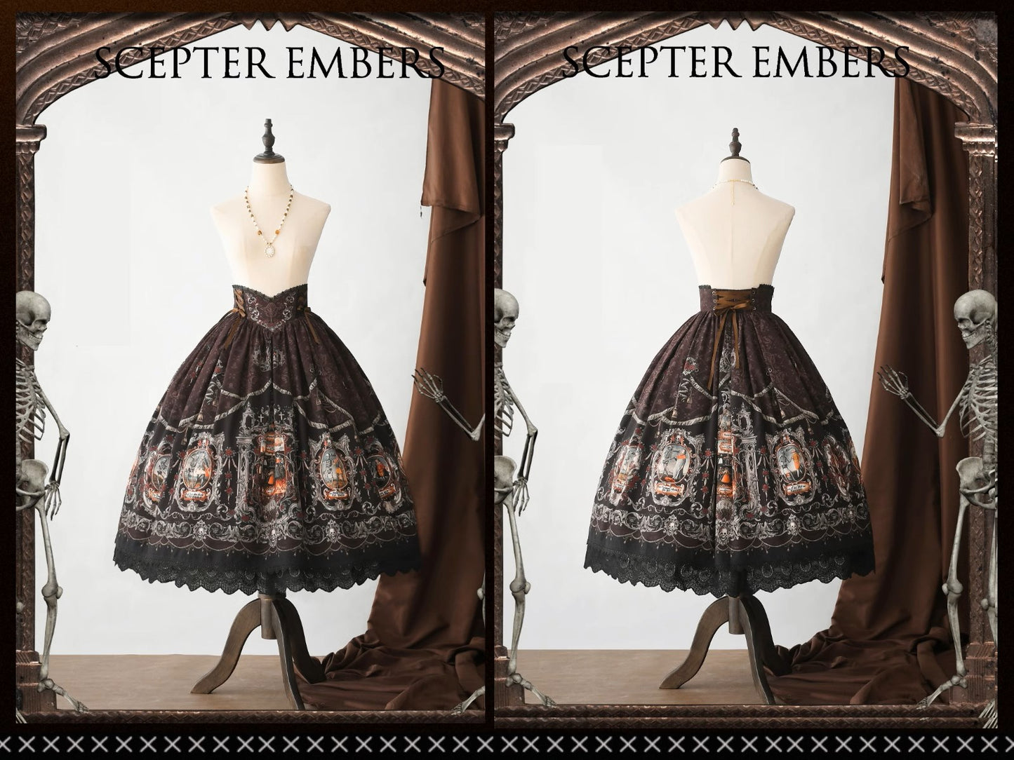 [Sale period ended] memento mori gothic loli skirt