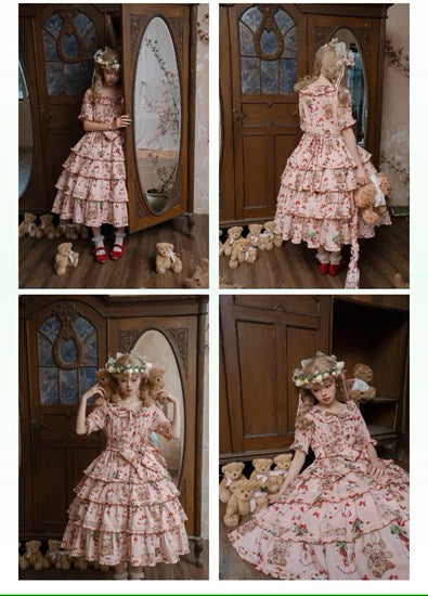 [Resale/Pre-orders until 7/29] Camellia Berry short-sleeved dress, tiered type, short length