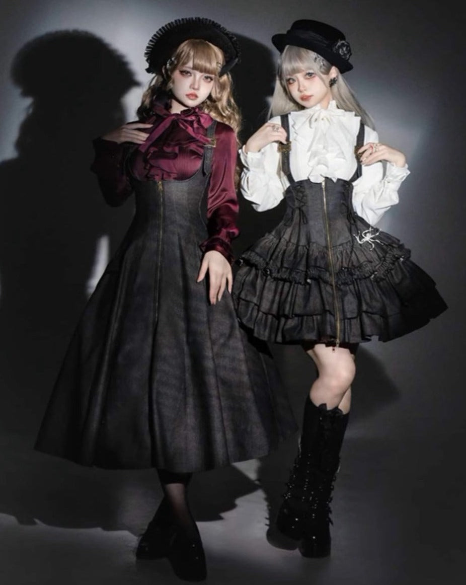 【受注予約3/10まで】Rose Heart ティアードミニ丈ジャンパースカート