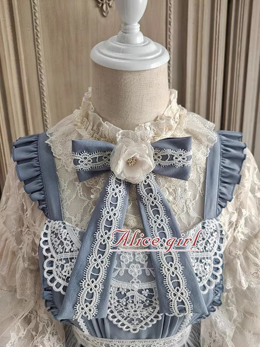 Simultaneous purchase only [Pre-order] Classical lace bonnet and ribbon corsage