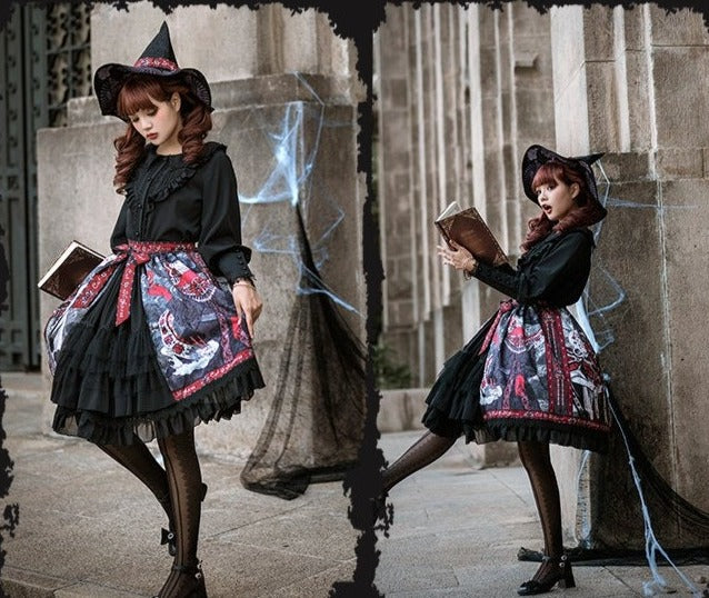魔女の姉妹 ゴスロリ フリルスカート