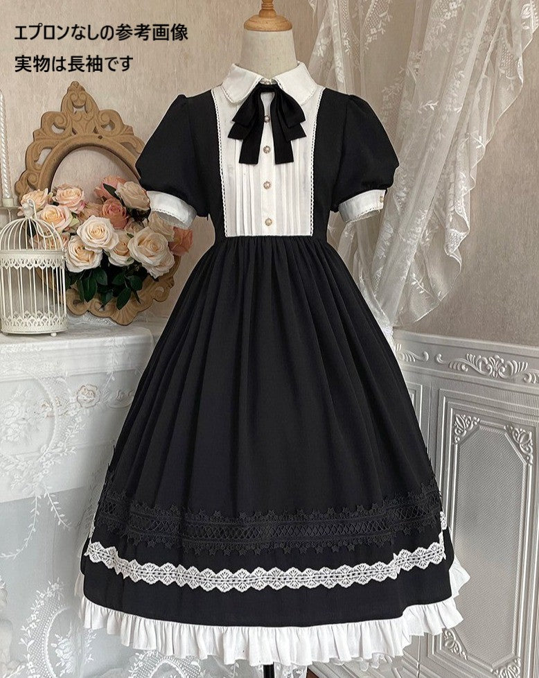 Classical Lolita dress with maid apron