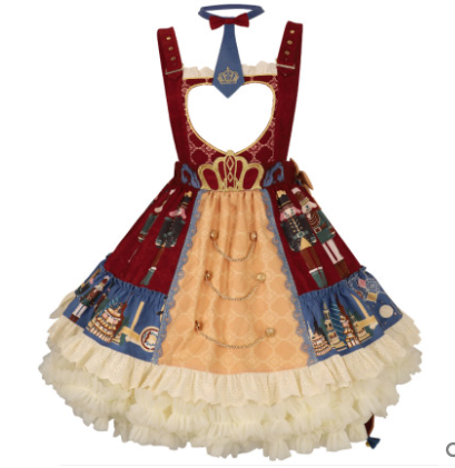 【予約販売】くるみ割り人形のクリスマスロリータジャンパースカート　お正月ロリータ
