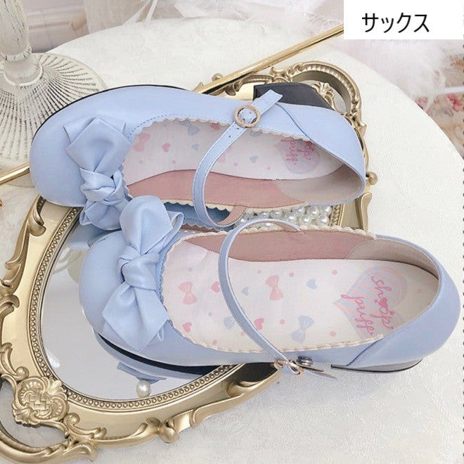 Lolita shoes 8 colors strap shoes with ribbon 4.5 cm heel