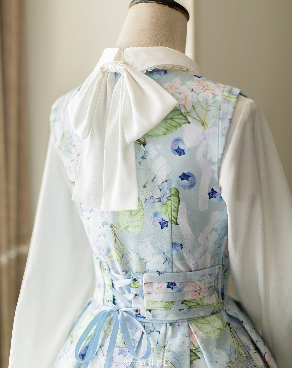 Classical Stand Collar Ribbon Tie Blouse [20% off for combined purchases]
