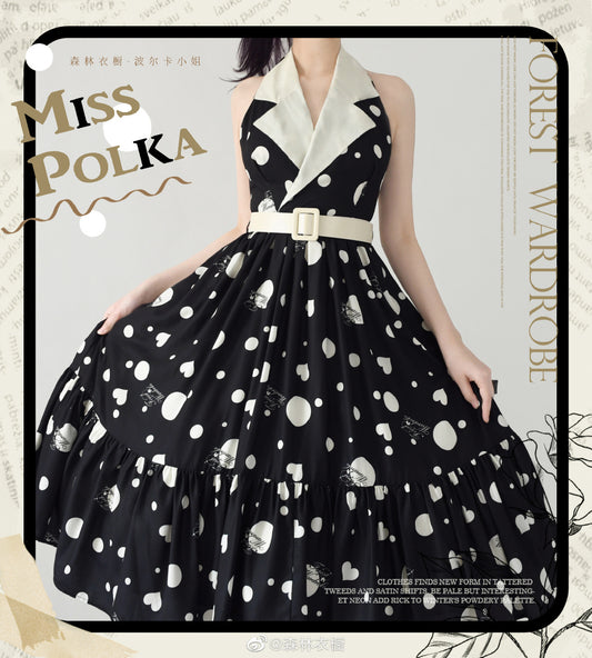 Miss Polka retro 50's polka dot jumper skirt