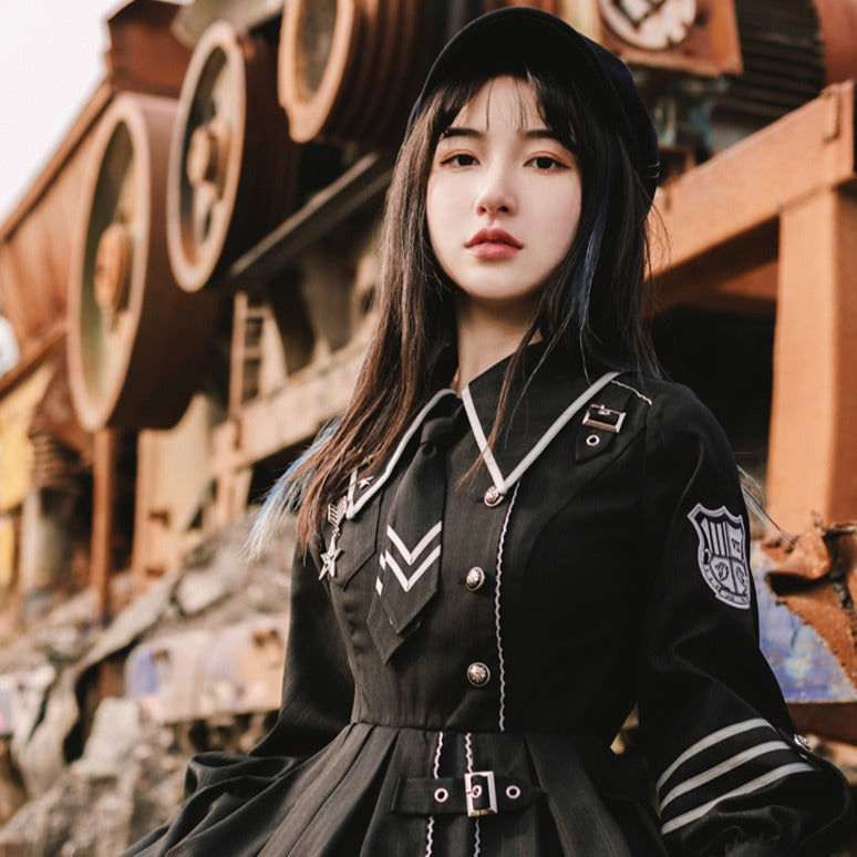 [Partial pre-order sale] Military uniform shawl cloak military lolita dress