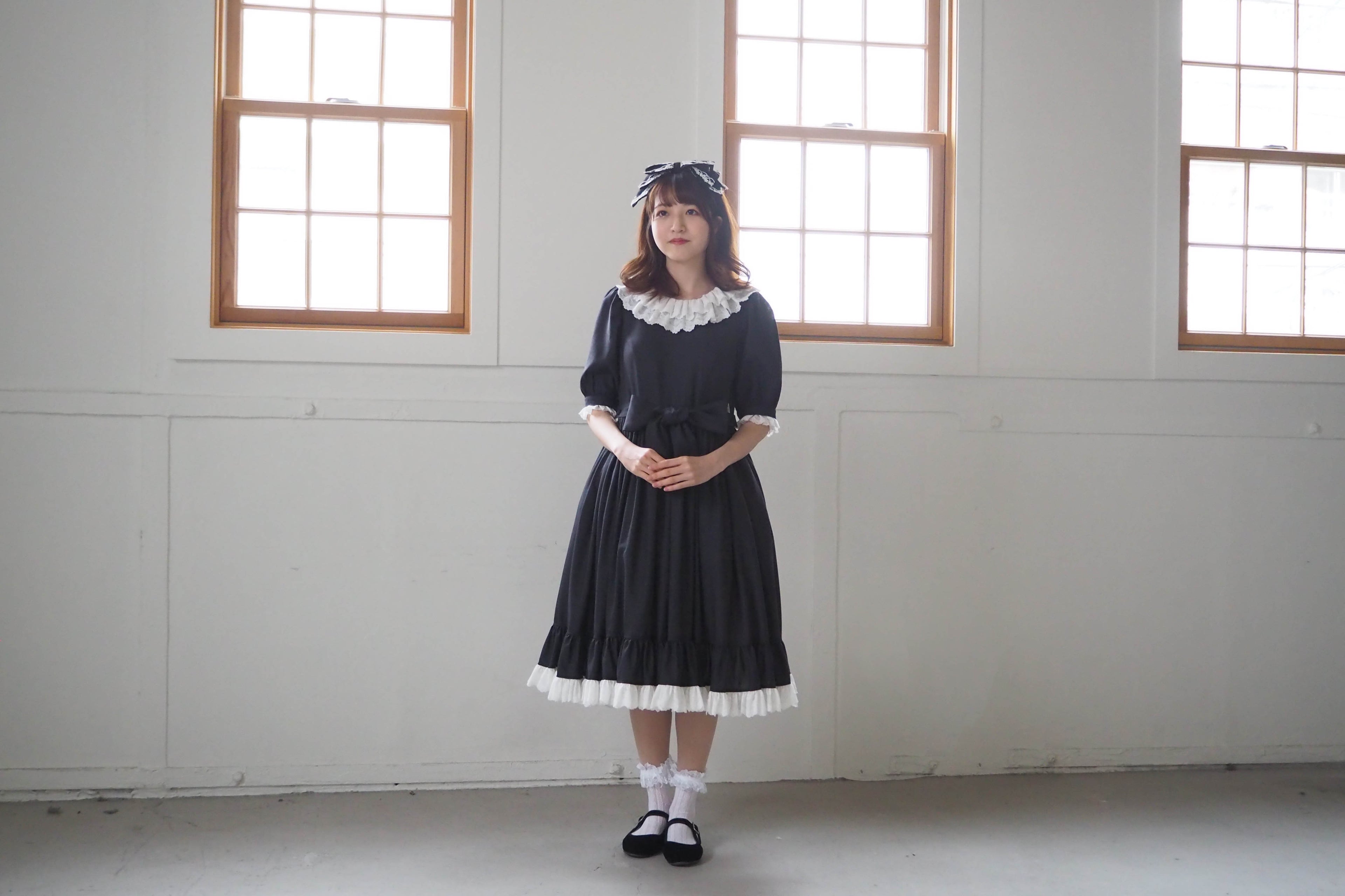 [Bishu Lolita] Ultimate Claroli A special everyday dress (dark gray, short sleeves)