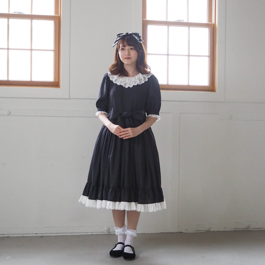 [Bishu Lolita] Ultimate Claroli A special everyday dress (dark gray, short sleeves)