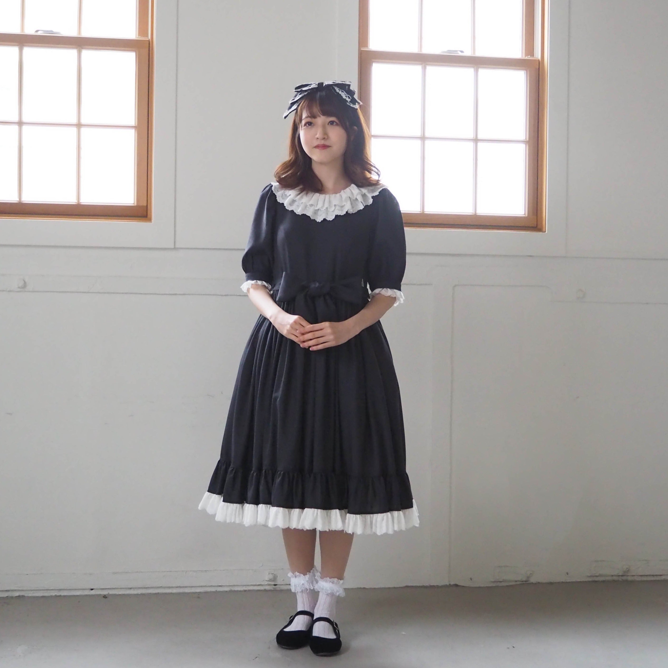 [Bishu Lolita] Ultimate Claroli A special everyday dress (dark gray, short sleeves)