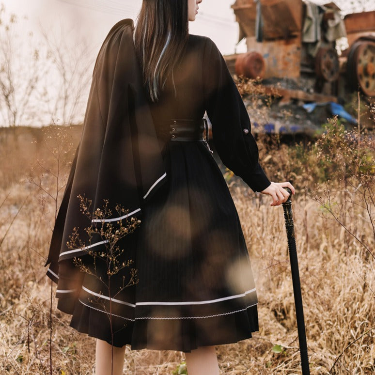 [Partial pre-order sale] Military uniform shawl cloak military lolita dress
