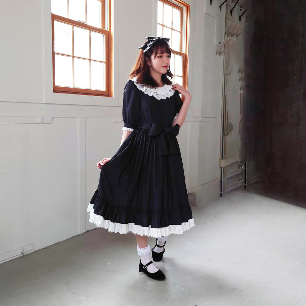 [Bishu Lolita] Ultimate Claroli A special everyday dress (dark gray, short sleeves)