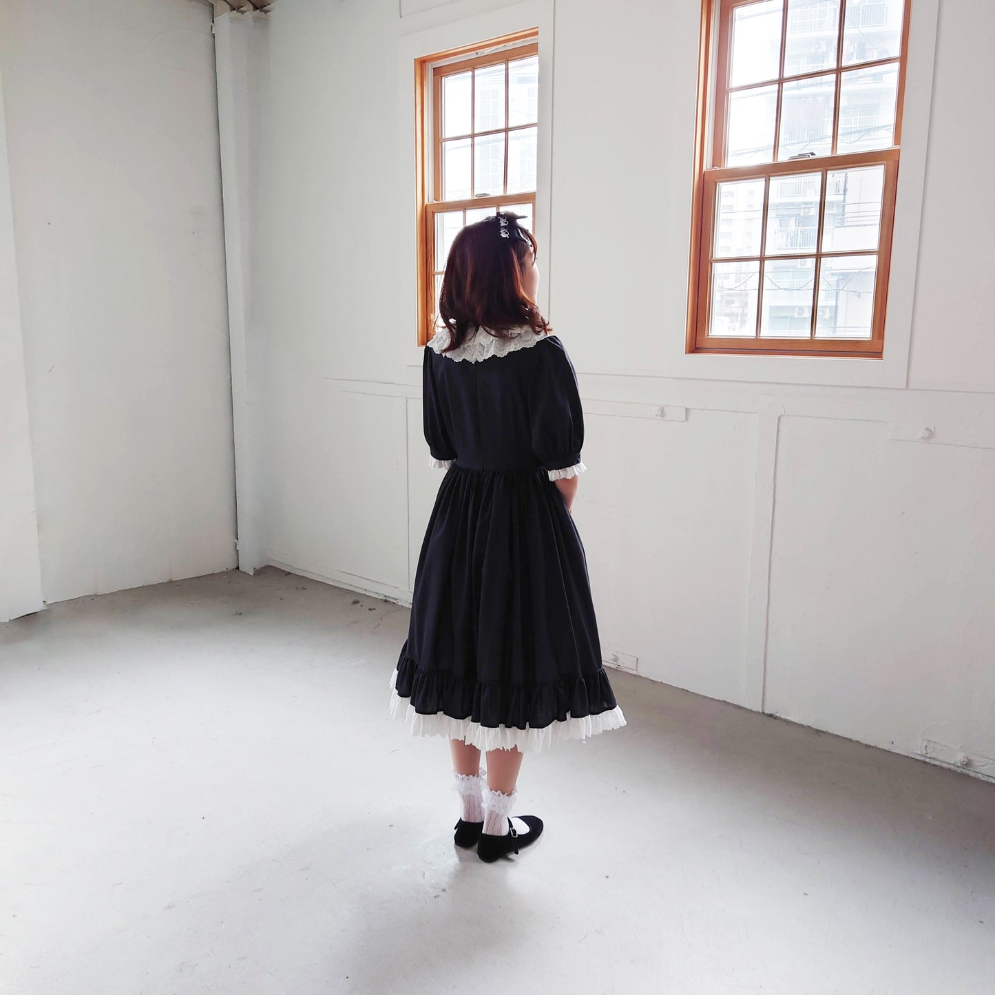 [Bishu Lolita] Ultimate Claroli A special everyday dress (dark gray, short sleeves)
