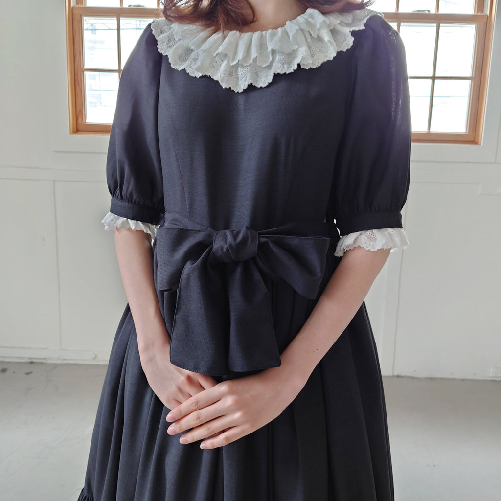 [Bishu Lolita] Ultimate Claroli A special everyday dress (dark gray, short sleeves)