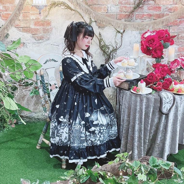 Ninapiyo Select♡Gothic Lolita Monotone Dress Alice's Wonderland