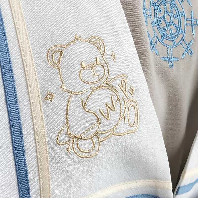 【Liyuuさん着用】セーラーカラーのグレーブルーロリータワンピース　