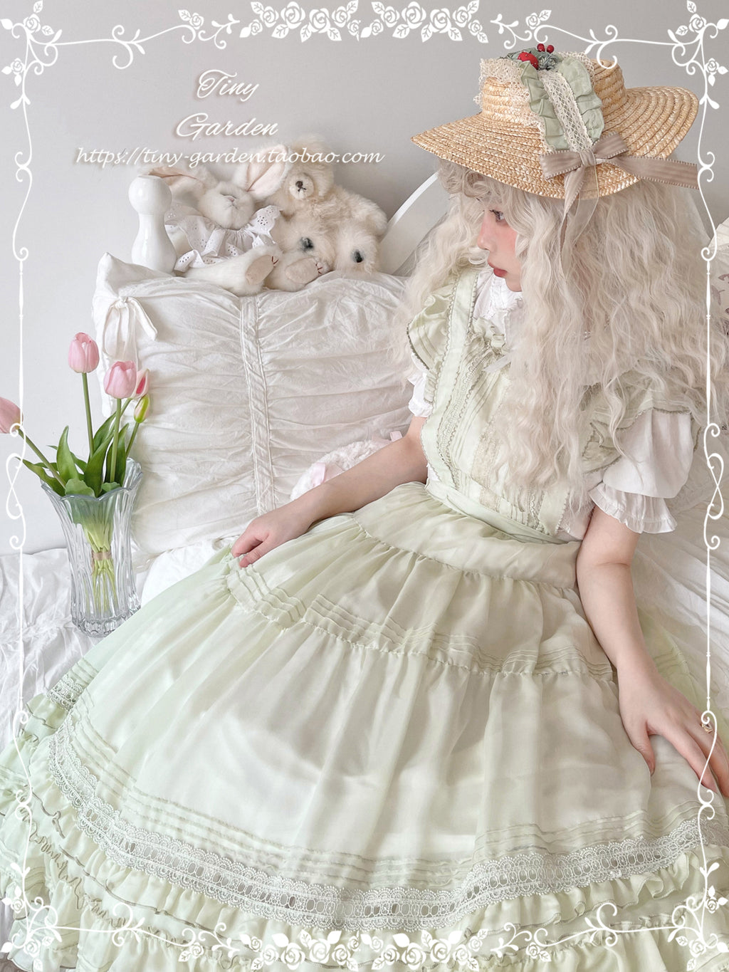 [Outlet] French girly 2way apron skirt [with flared sleeves]
