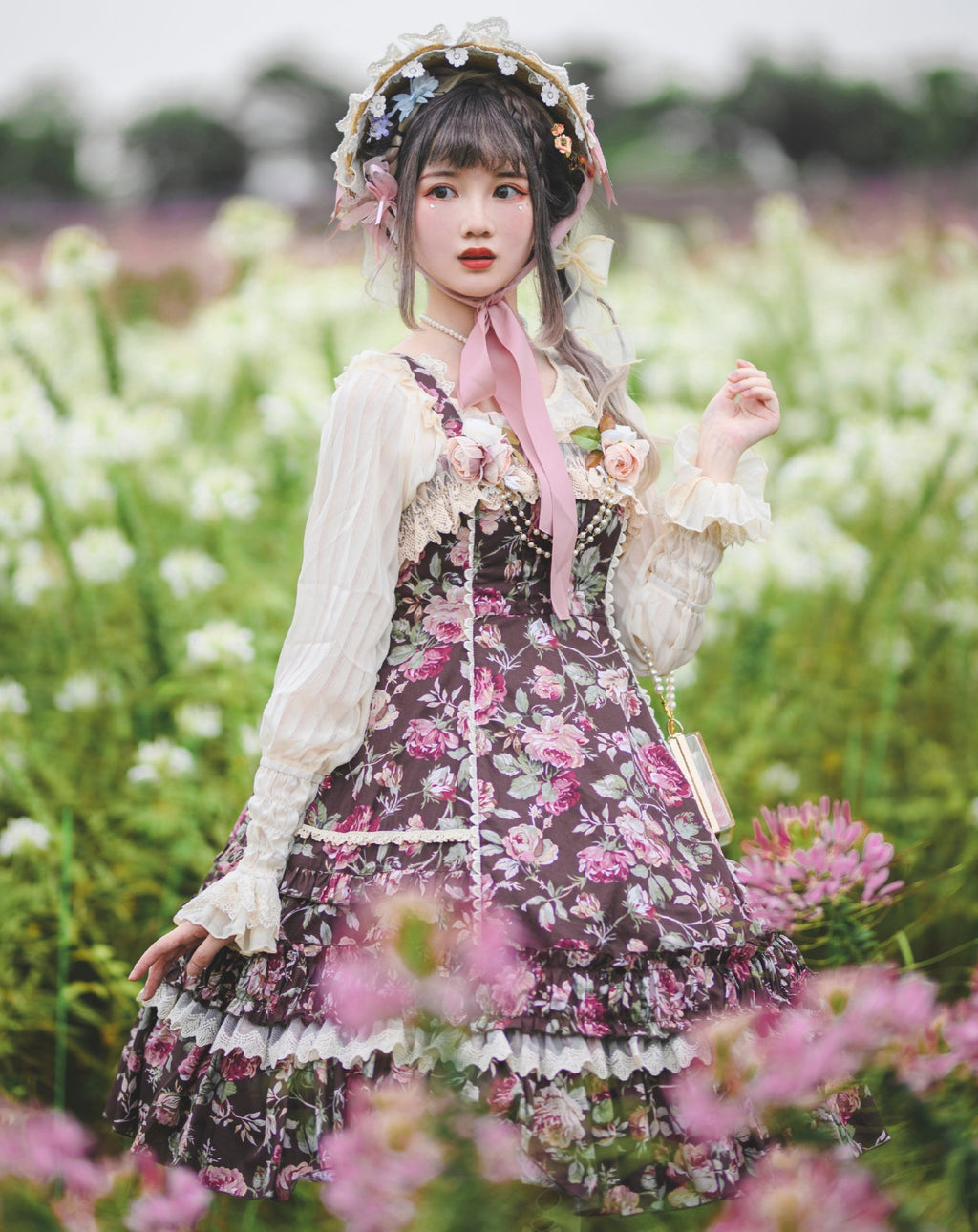 Wall of Rose Elegant Classical Jumper Skirt