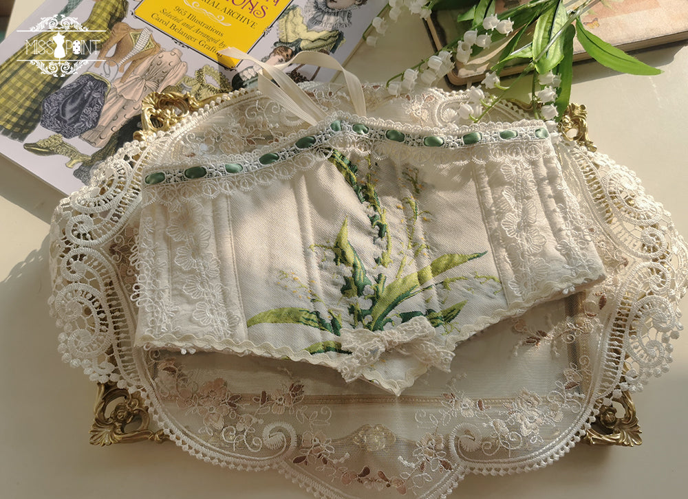 【同時購入のみ】鈴蘭の花刺繍 ボーンコルセット