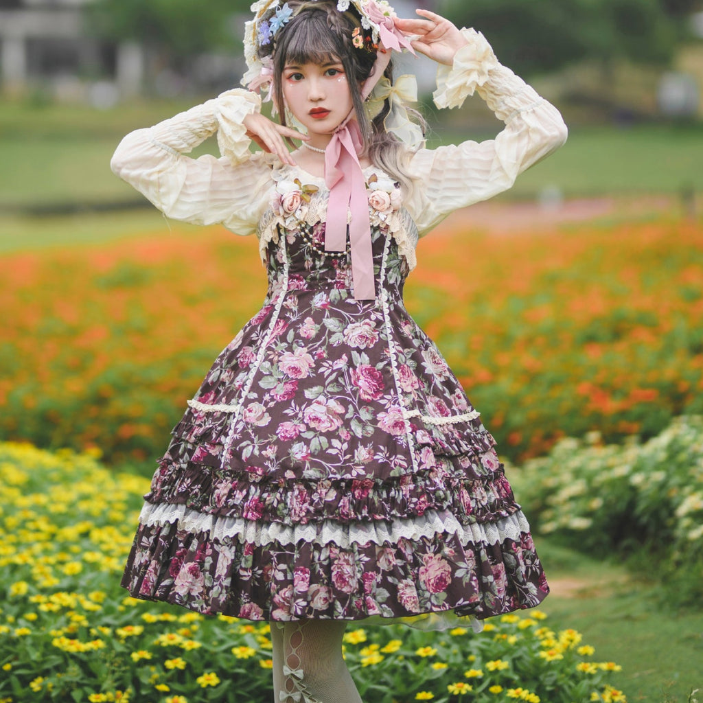 Wall of Rose Elegant Classical Jumper Skirt