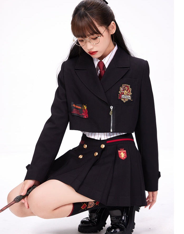 [Pre-order] Hogwarts School of Witchcraft and Wizardry Double Button Pleated Mini Skirt