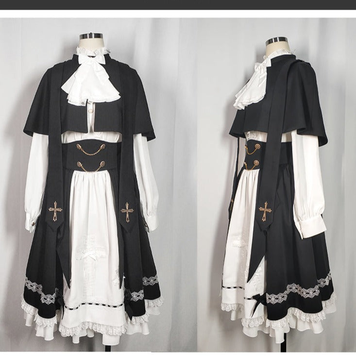 [Pre-order] Holy academy Gakuin Gothic Lolita skirt and cape setup 