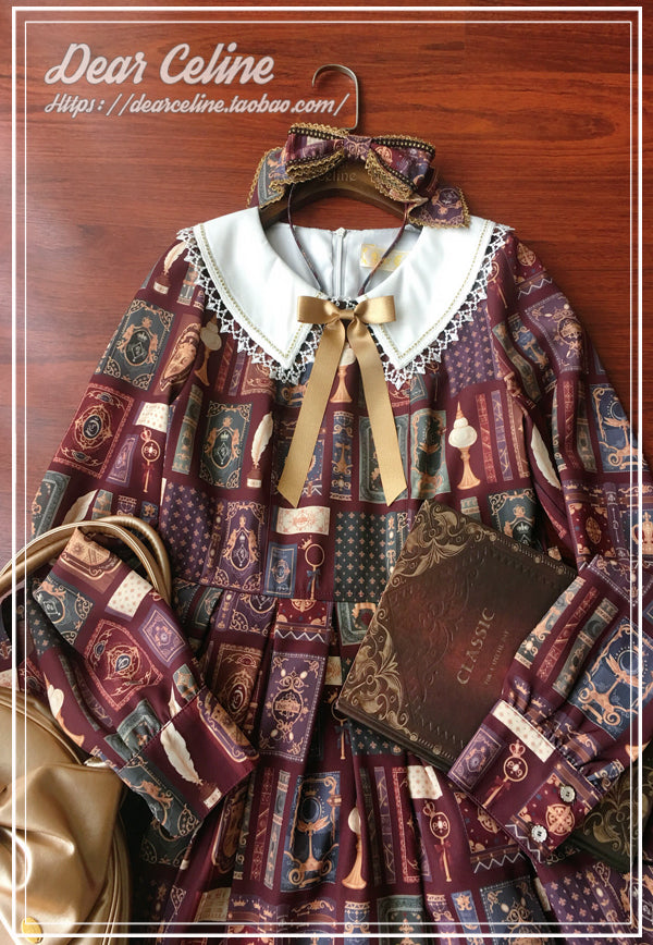 Book of Magic printed dress