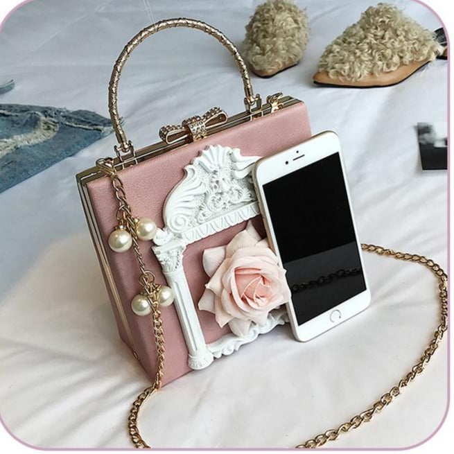 Antique rose chain mini bag