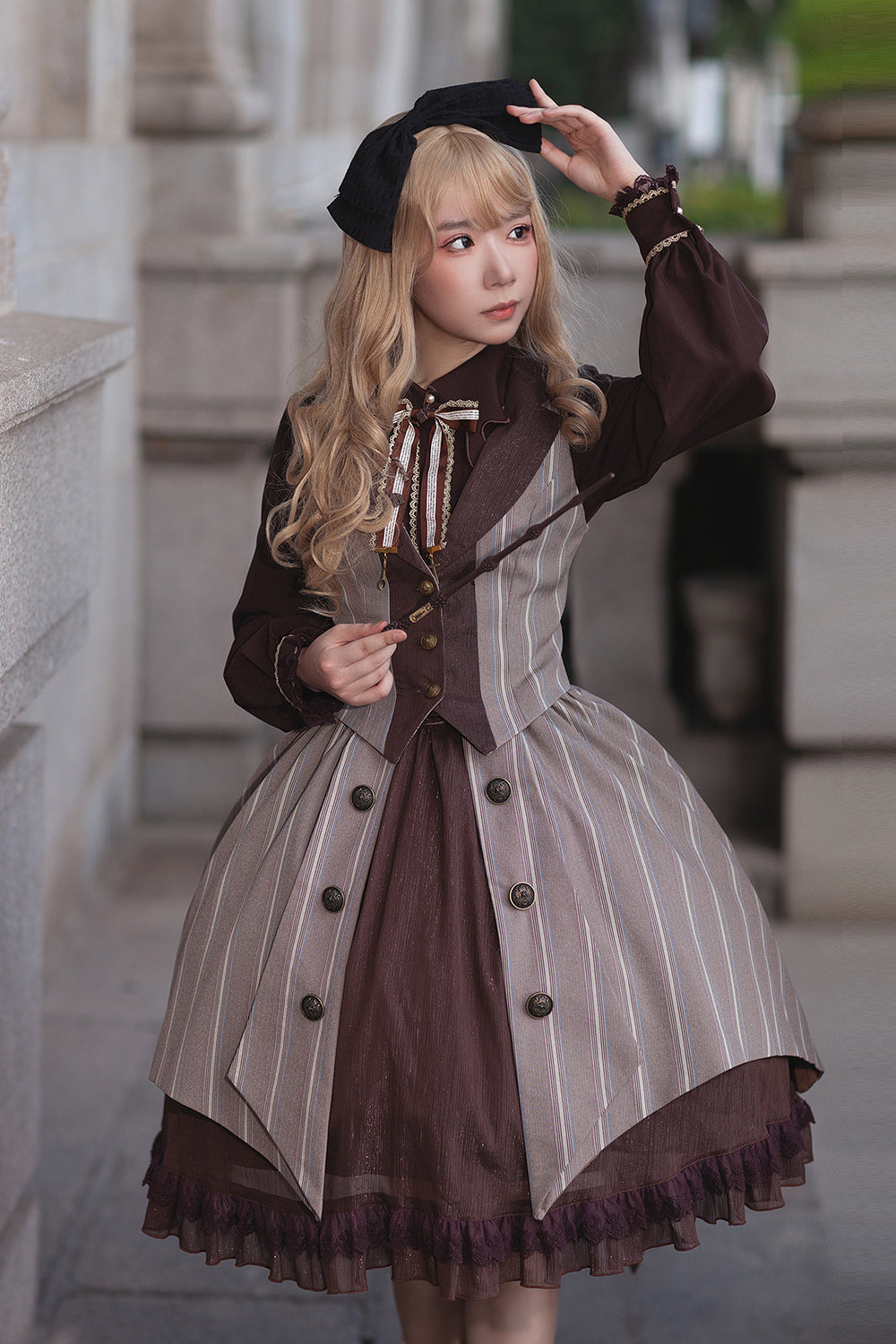 [Pre order] Changeable collar lantern sleeve blouse