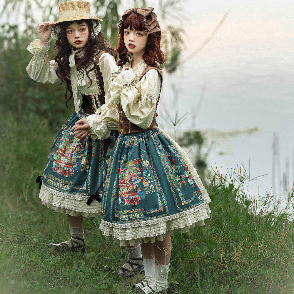 [Pre-order] Bavarian Girl Country-style Skirt [Short Type]