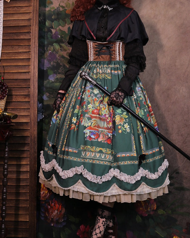 [Pre-order] Bavarian Girl Country-style Jumper Skirt [Long Type]