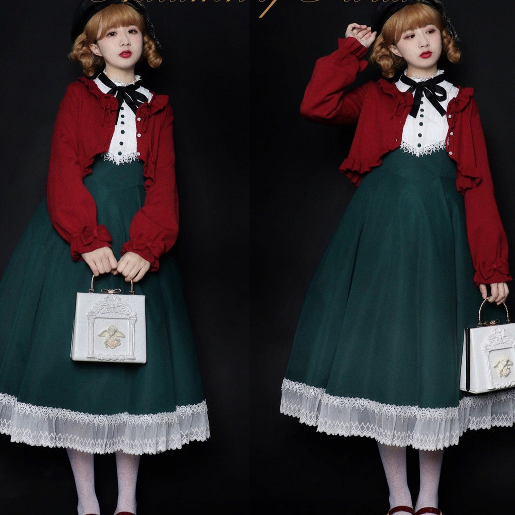 Freya's Fall Classical Lace Sleeve Dress