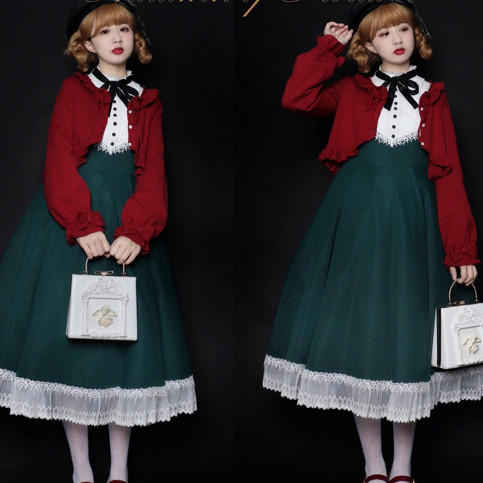 Freya's Fall Classical Lace Sleeve Dress