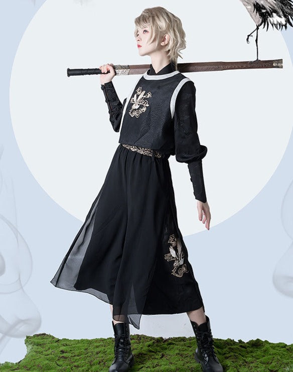 Prince Crane Embroidered Hana Lolita Vest